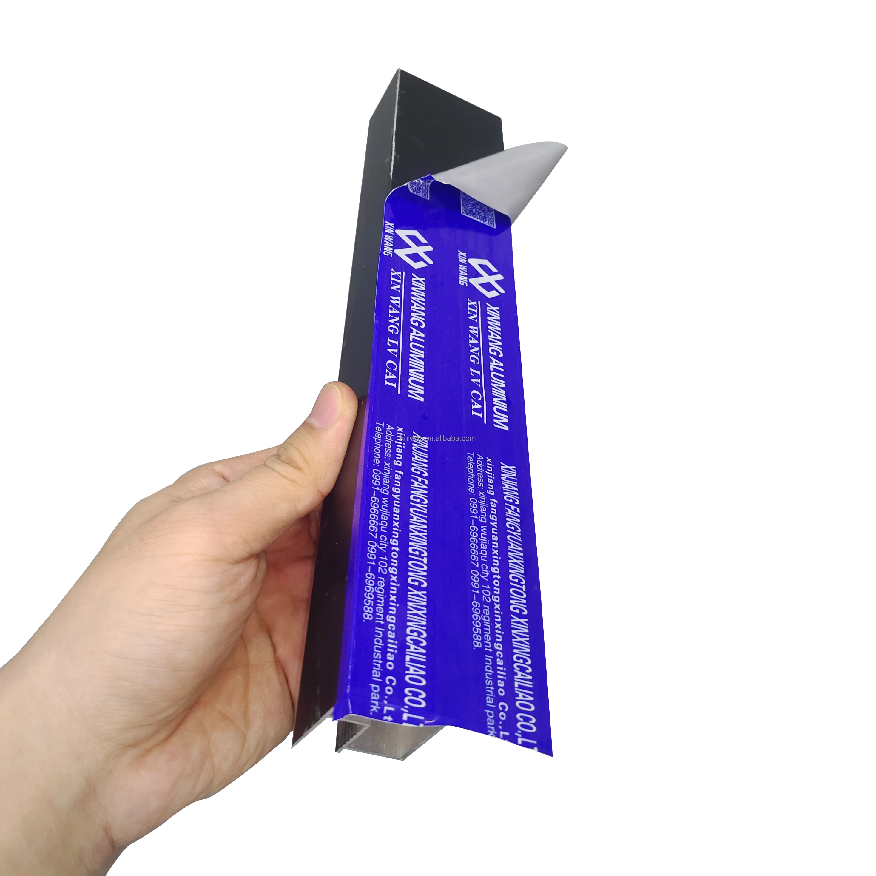 Изготовленный на заказ логотип печатной полиэтиленовой пленки рулон Черный Белый LLDPE защита для алюминиевой дверной рамы мягкая твердость упаковки пищевых продуктов