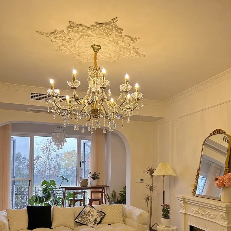 Luxury Medieval retro style church k9 crystal chandelier celling light with glass metal chandelier lighting decoration home
