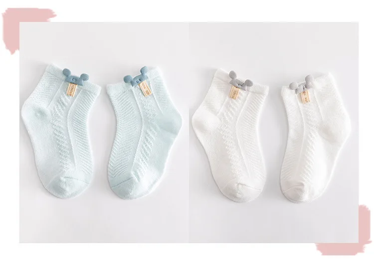 Hot selling mesh breathable kids baby socks summer cotton cartoon cute animal infant short tabi comfy solid color toddlers socks