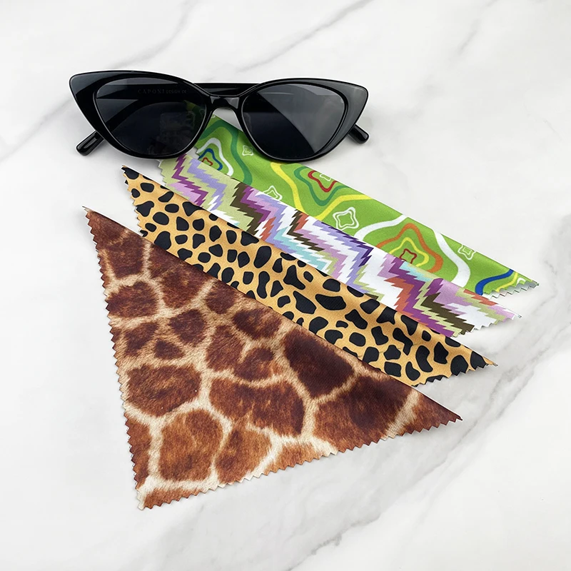 Microfiber Glasses Cloth Custom Logo Sustainable Cleaner Fabric Microfiber Reading Reader Glasses Sunglasses Clean Cloth