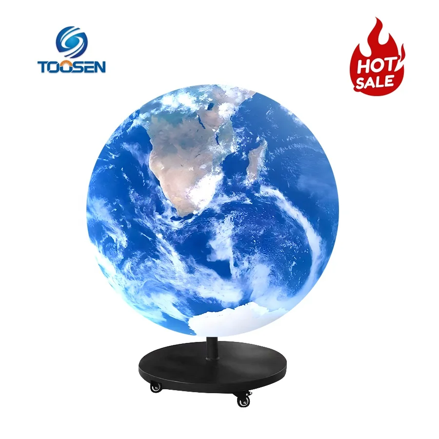 Toosen P1.5P1.9P2 Sphere LED Screen Globe Diameter0.2m0.3m0.4m0.5m1m1.5m2m Shaped Spherical Pantalla LED Ball Flexible Display