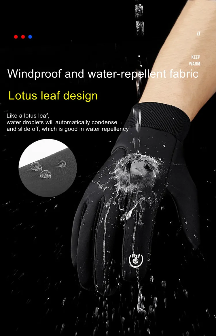 Outdoor winter ladies hand gloves Touch Screen Sports Cycling Gloves Sports Running winter bike gloves