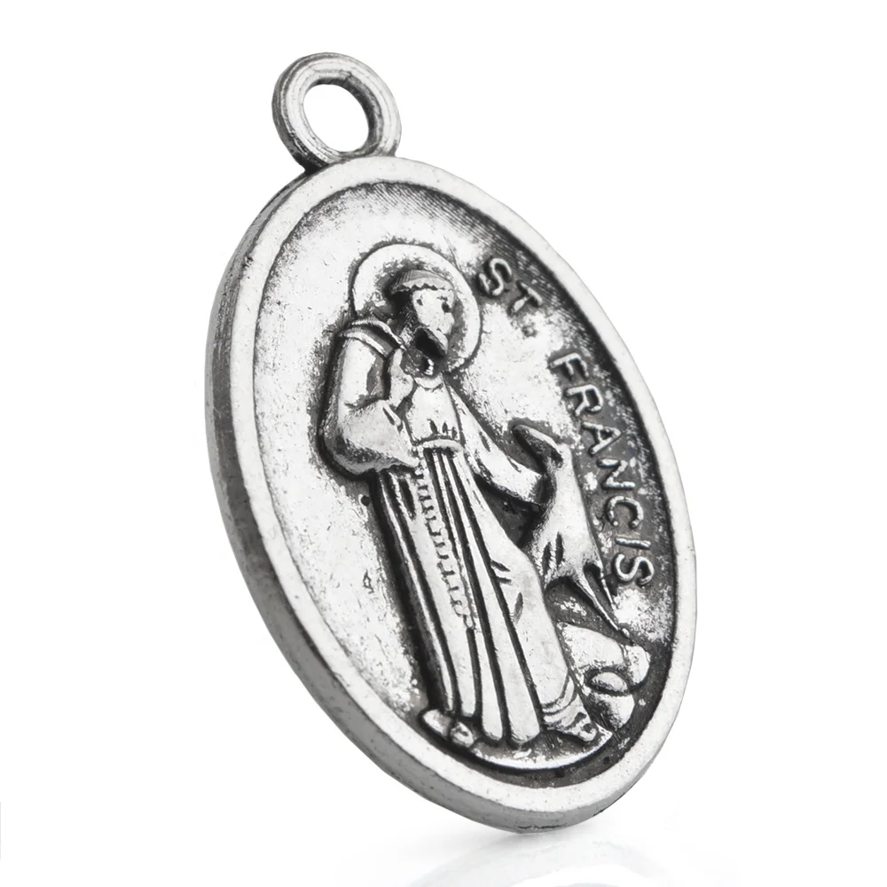 Religious Catholic Saints Medal Jesus Benedict Guardian Angel St Michael Holy Family  Metal  Charm  Pendant 25*16mm