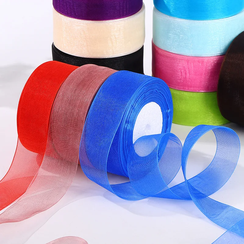 Wholesale Organza Ribbon Transparent Chiffon Ribbon for Wrapping Decorating