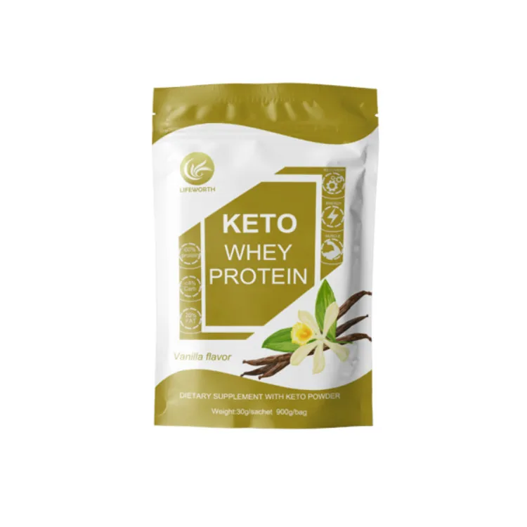 Lifeworth best benefits keto drink vanilla powder flavor raw whey protein powder Meal replacement shake