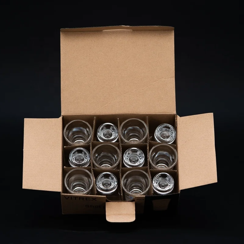 Wholesale fancy glassware grappa shot glasses mini dessert after dinner bomb shot glass set of 12