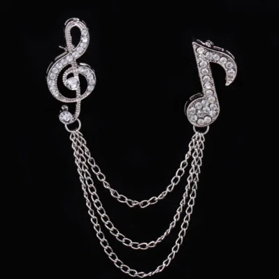 Wholesale Mens Luxury Rhinestones Decorate Clothing Accessories Suit Pin Cross Crown Collar Brooch Female Corsage