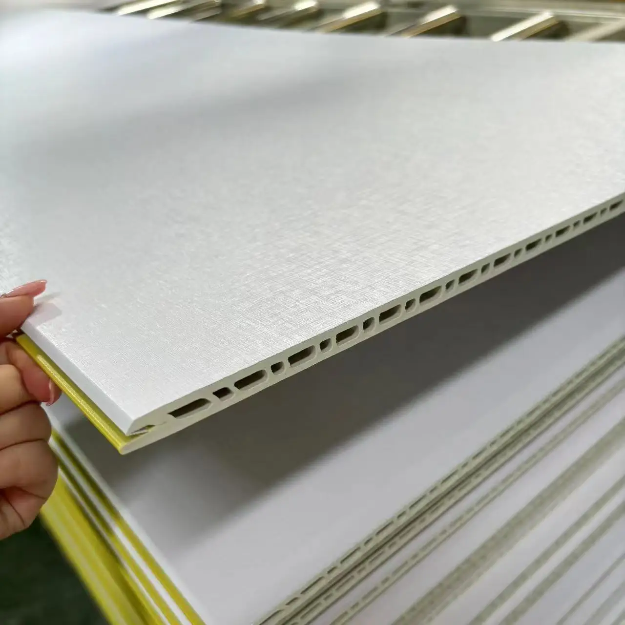 Easy Install Great Price Lead-free Formaldehyde Free WPC Wall Panel Luxurious Design for Interior Decoration