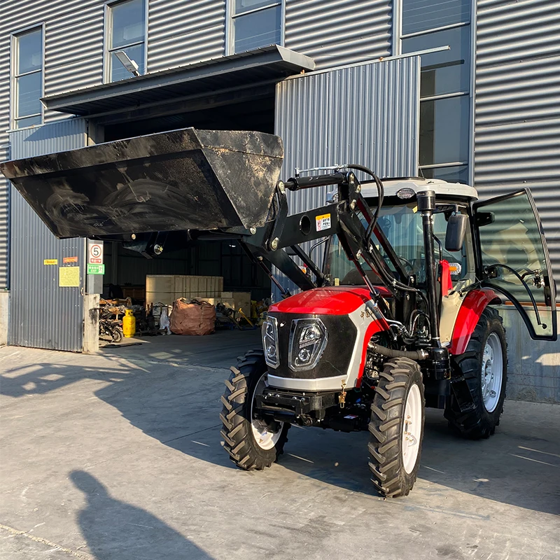 Многофункциональный 120HP садовый трактор с фронтальным погрузчиком колесный мини сельскохозяйственный для продажи