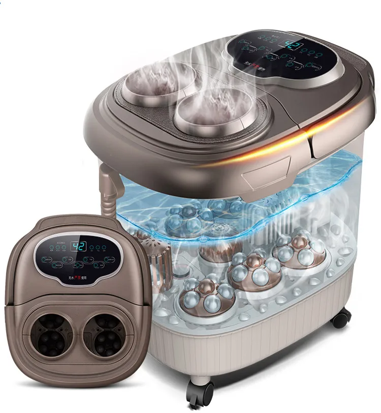 Fully Automatic Foot Bath Electric Massage Heating Constant Temperature Home Pedicure Machine Bubble Foot High Deep Barrel
