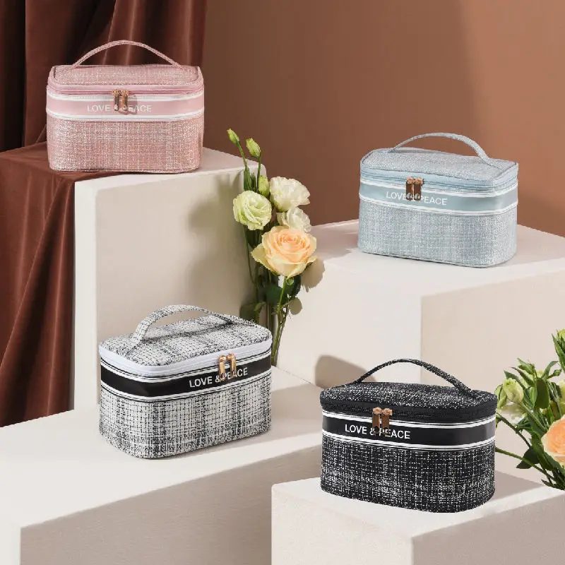 Factory Oem Portable Travel Makeup Bag Custom Waterproof Cosmetics Women Beautiful