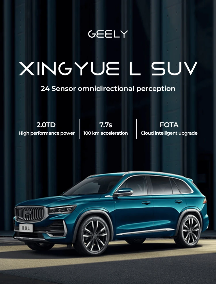 Carro Electro Geely Monjaro 2024 2.0TD Automatic FWD Sky Edition Geely Xingyue L 2023 Gasoline SUV New Cars Deposit