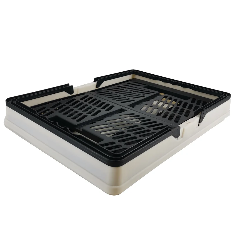 Large supermarket promotion plastic folding handbasket household storage basket