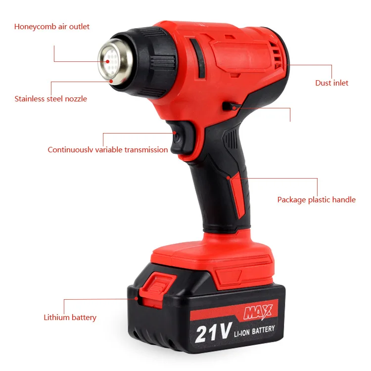 Factory Price Multi Functional Portable Electric Hot Air Cordless Heat Gun