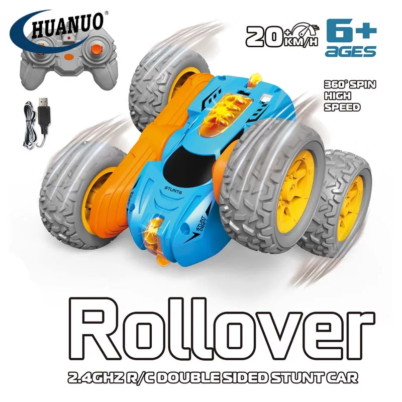 1/32th Mini Double Sided Rc Stunt Car 2.4G 5CH 20KM/H Remote Control High Speed Rotating Stunt Car Rc Vehicle Toys