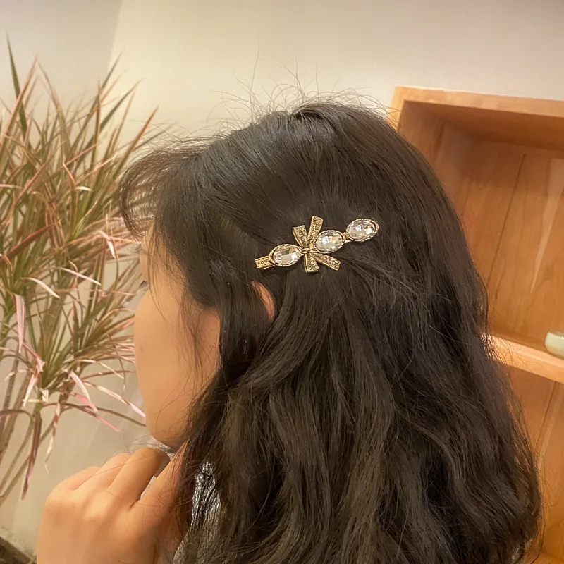 Fuxi Royal Sparkly Hair accessory female Water drill Zircon hairpin rhinestone Vintage Crystal Hair Clips