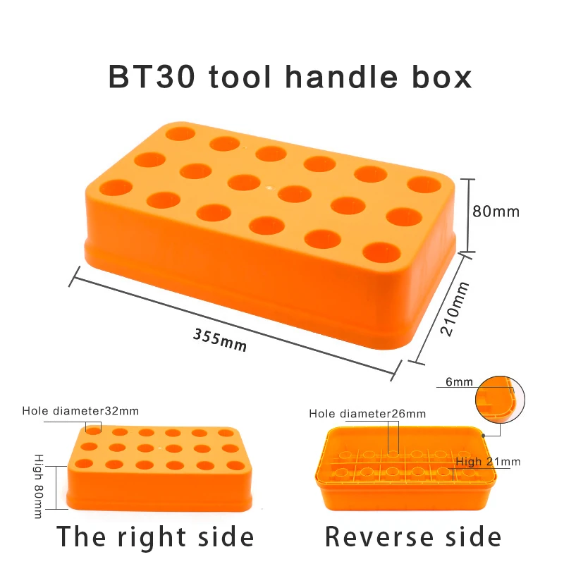BT30 40 50 CNC machining center tool holder thickened plastic simple tool head storage rack CNC Plastic holder for knife handle