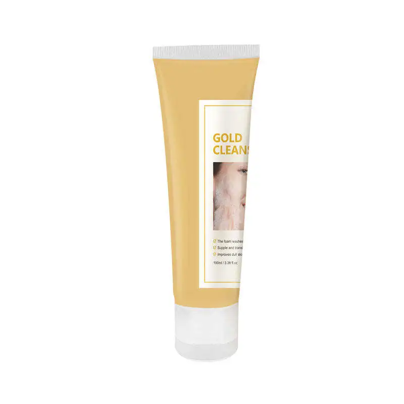 Set Ceramic Facial Cleanser Tightening Gel Lashes Gold Silver Lid Facial Wash Facial Brush Acne Foaming Cream Cleanser