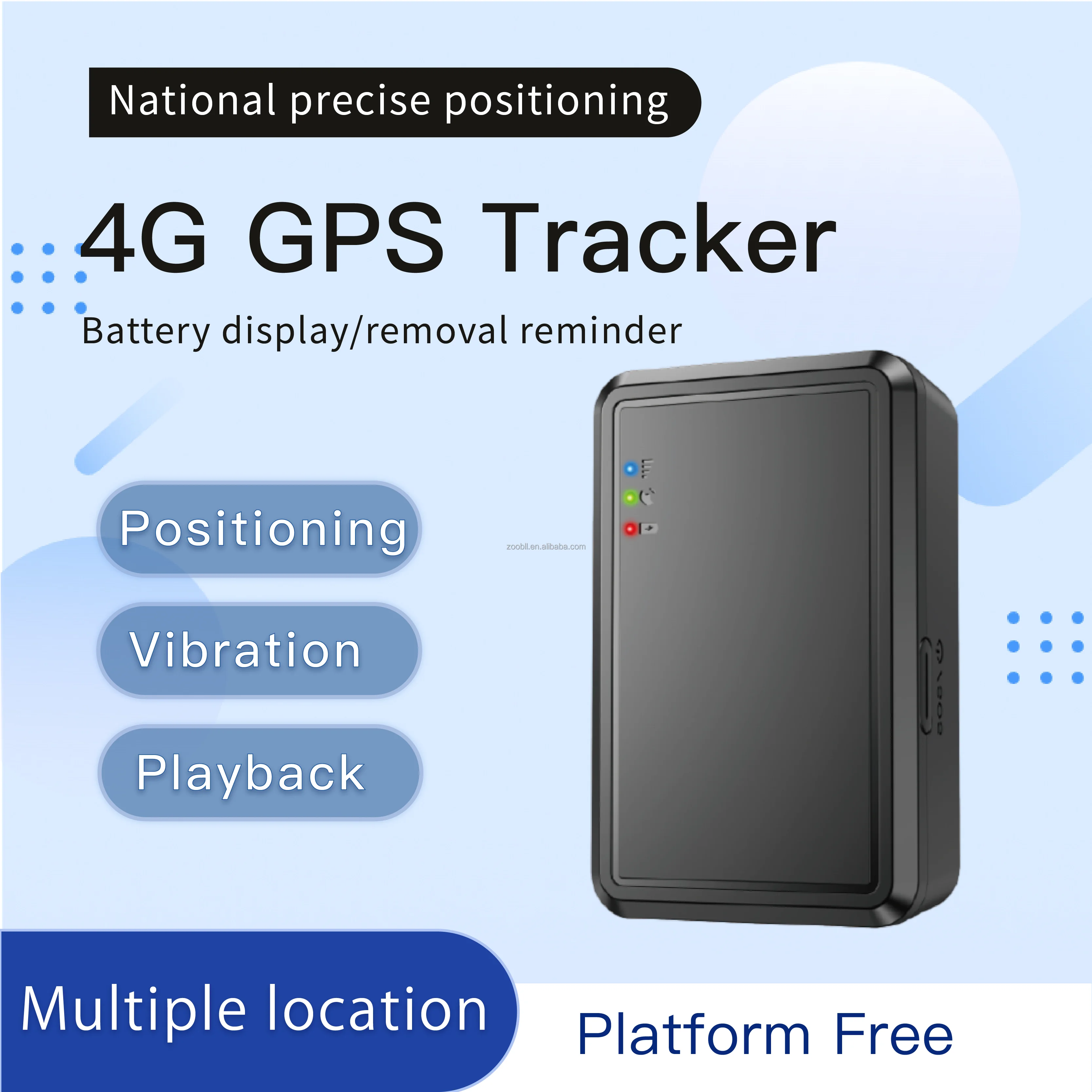 4G LTE Mini GPS Tracker Personal Wireless LongStandby Rechargeable Strong Magnetic Vehicle Locator