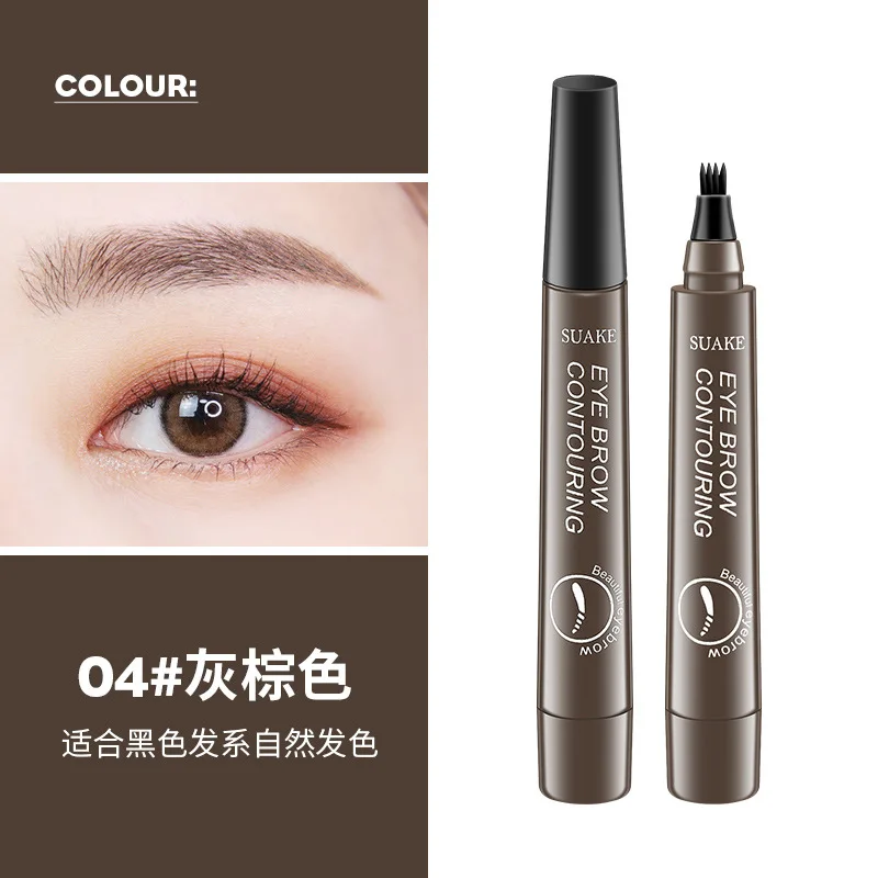 MB01A Suake micro blading liquid 3d eyebrow contouring pen 2023 liquid 4 twig claw tip waterproof eyeliner eyebrow trimmer pen