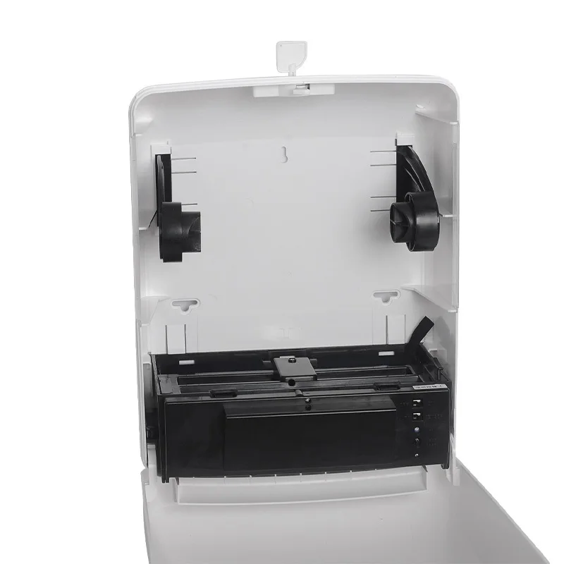 Wall mounted ABS plastic white black toilet automatic sensor paper tissue dispenser