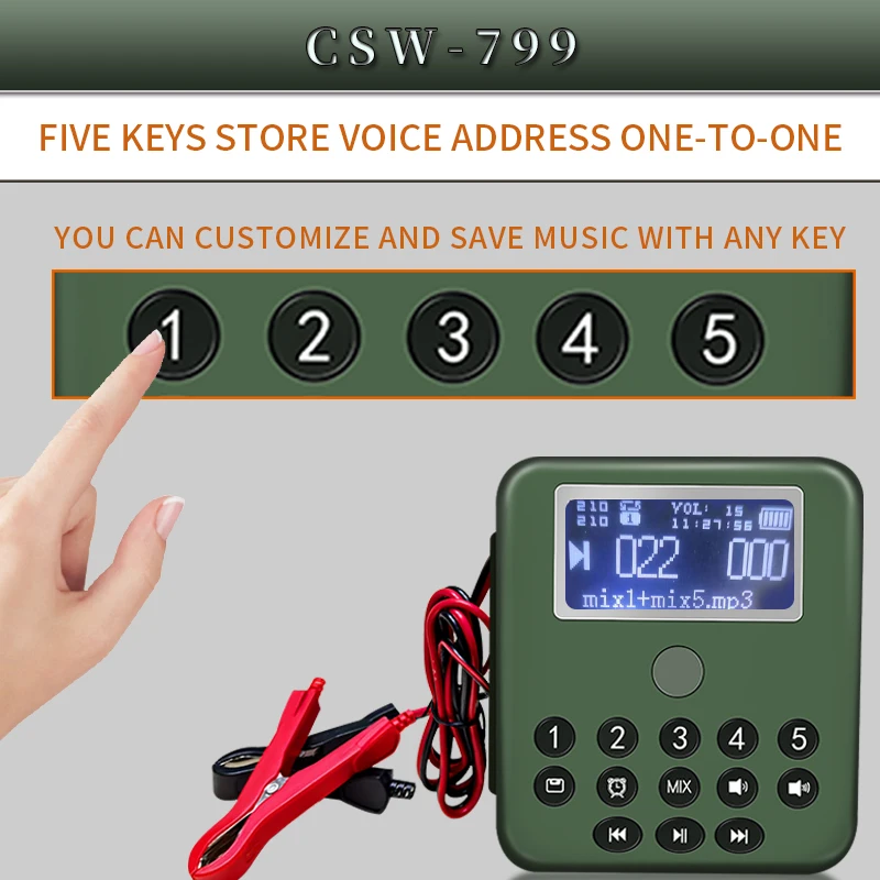 Cssiwe New Arrival Factory Wholesale Waterproof Bird Sound Device Electronic Bird Call for Hunting Bird Caller Mp3 Hunt