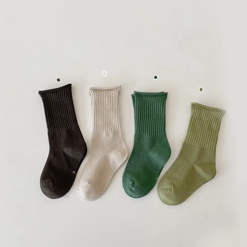 2021 wholesale boutique baby socks candy colors cotton crew socks for school children socks