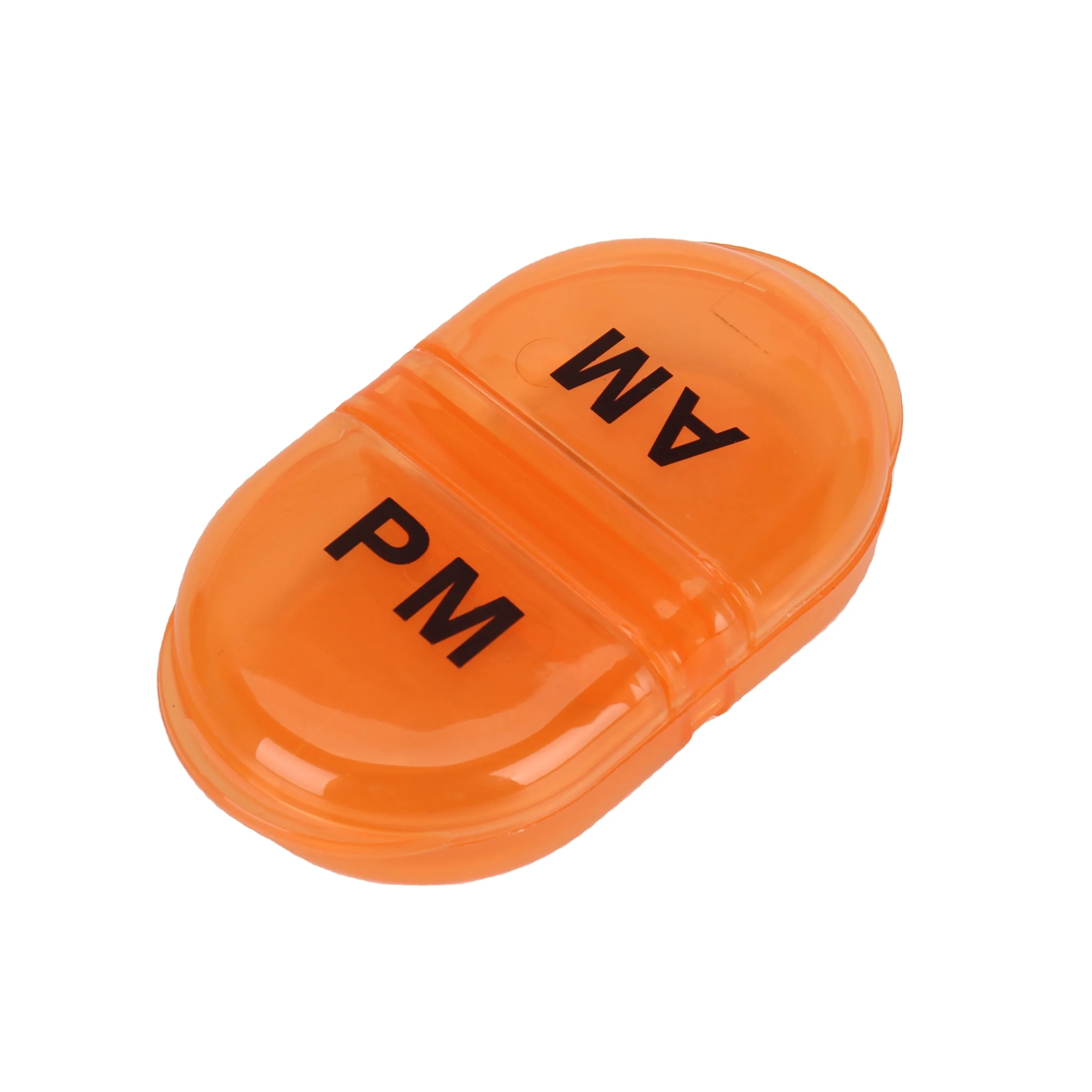 Wholesale Mini Plastic AM PM Pill Box one day pill box 2 compartments packaging for travel