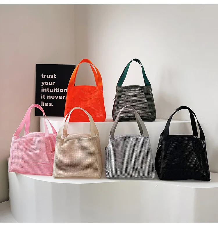 Ultralight Large Straw Hollow Out Beach Bags Crochet Weave Summer Women Hand Mesh Tote Bag