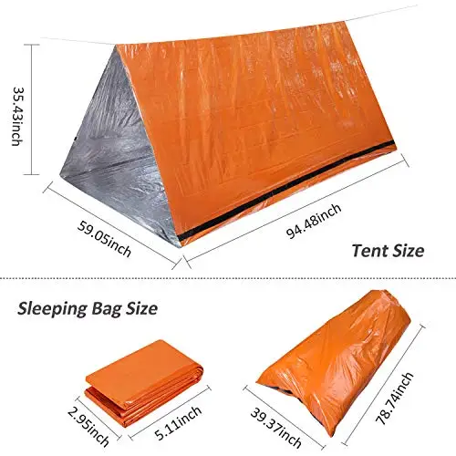 Emergency survival disposable tube tent for travel