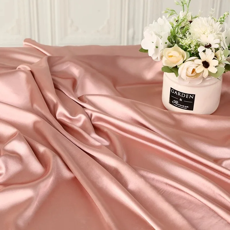 Chinese factory price wholesale elastic acetate fabric satin dyed bridal satin fabric sleeping dress fabric 125gsm