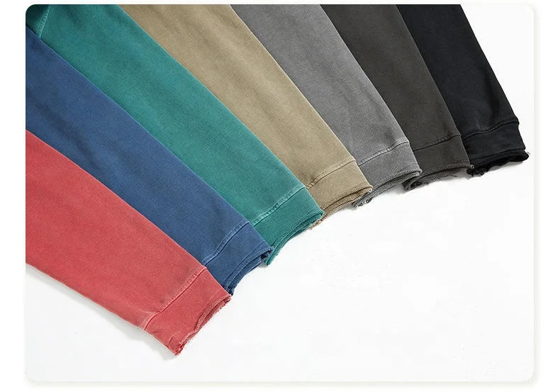 CUSTOM blank 100% cotton acid washed hoodie High Street Series Washing old oversized hoodie stone washed vintage hoodie