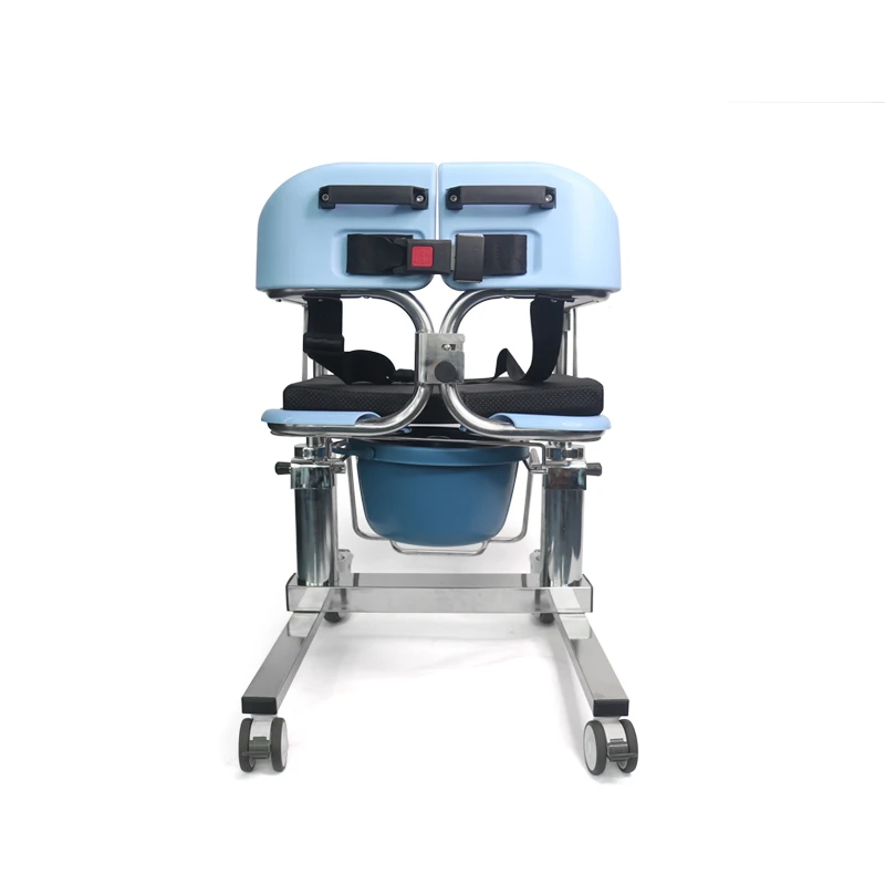 Home Healthcare Shower Toilet Seat Commode Chair Hydraulic Lift Height Adjustable Transfer Wheelchair For Elderly Disable People