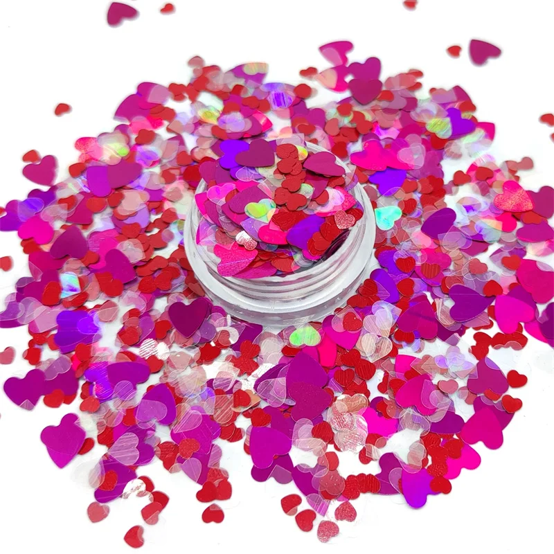 Factory Wholesale Valentine Day GlitterBulk Special Shapes Mix Chunky Glitter Nail Art Makeup Festival Body Glitter Powder