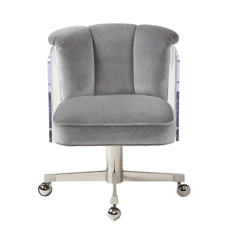 Velvet Seat Cushion Capable Of Rotating Or Lifting Arm Office Conference Chair