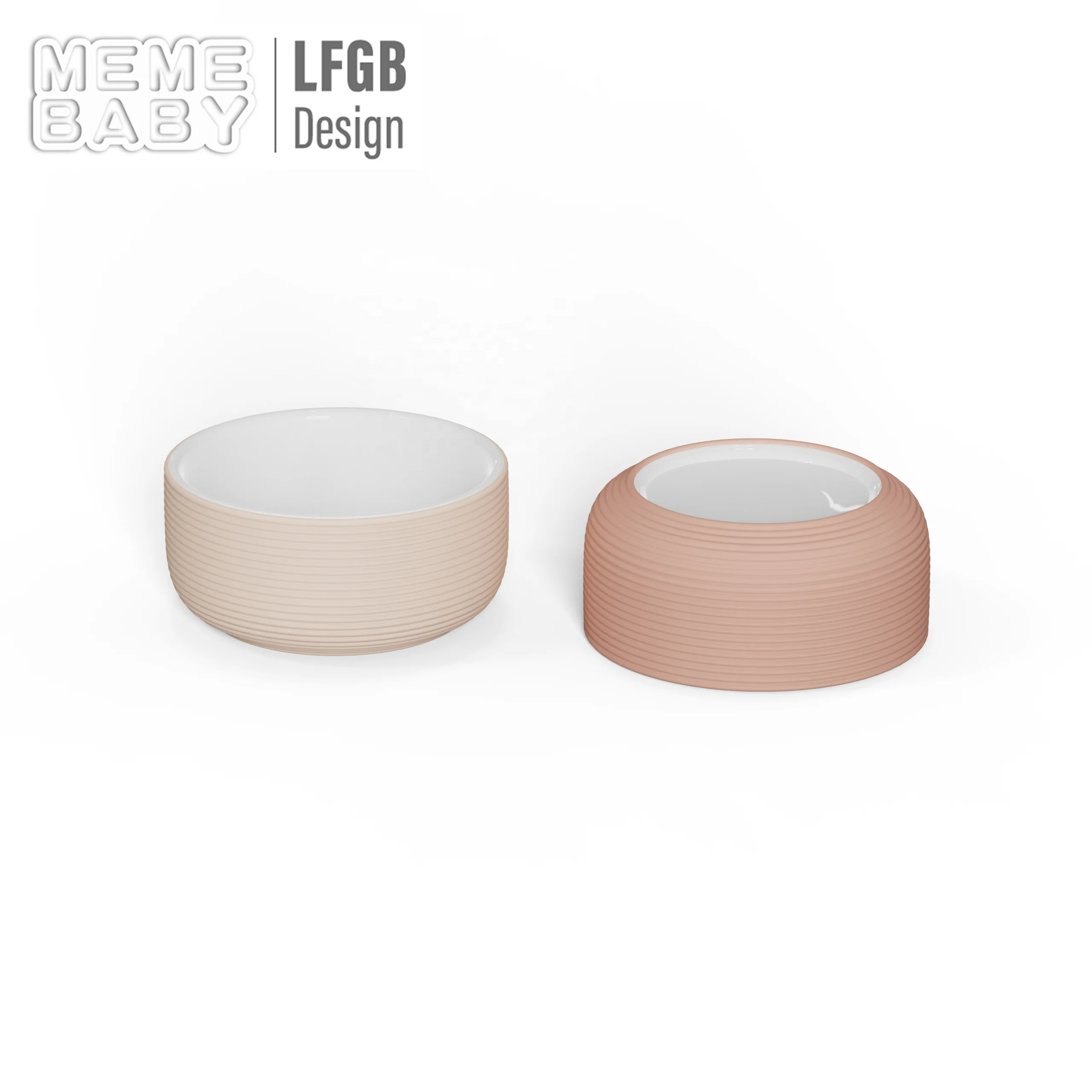 Microwave Safe Eco Friendly Kids Tableware Baby Ceramic Bowl With Silicone Sleeve For Kids