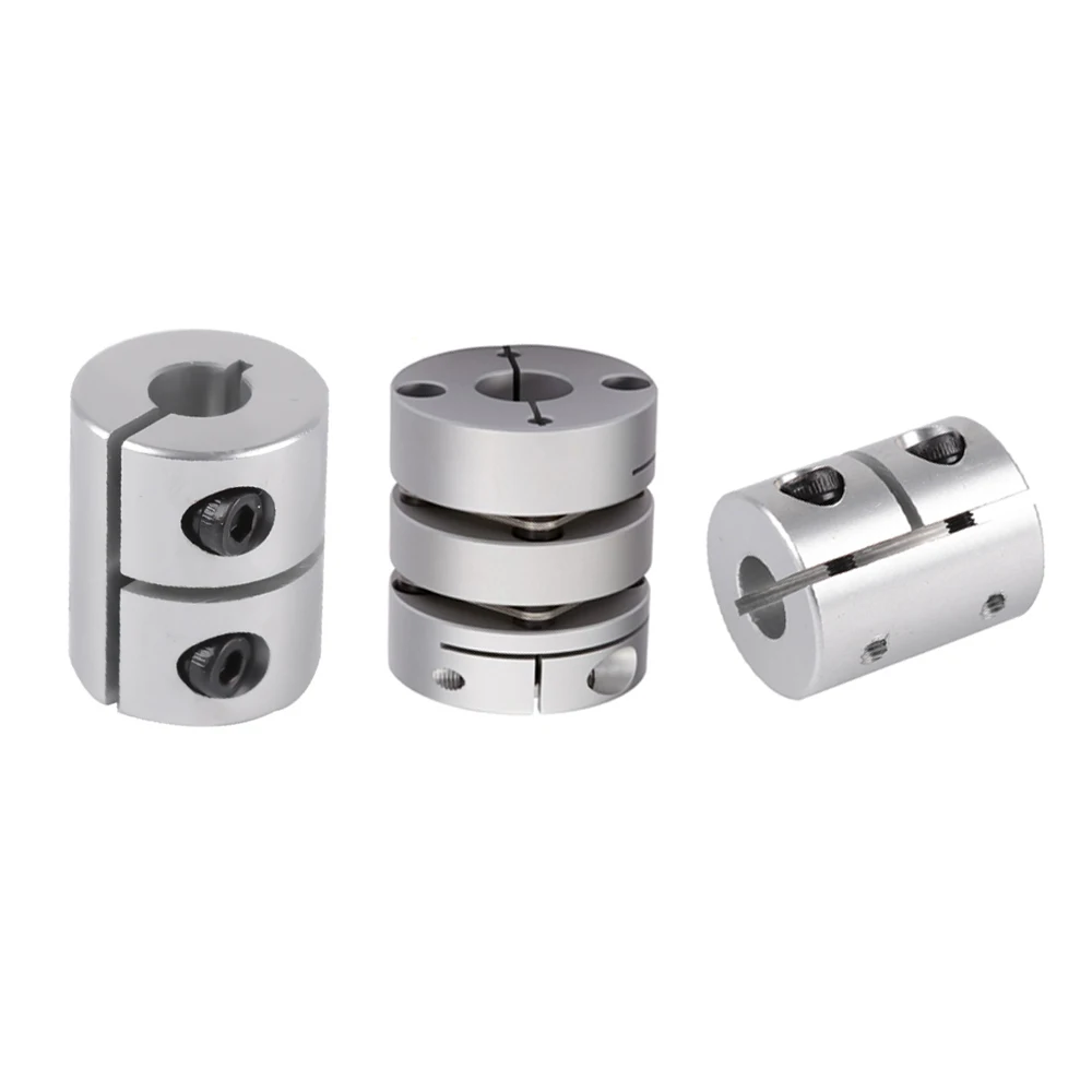 High precision aluminum alloy CRC bellows clamp series flexible shaft coupling
