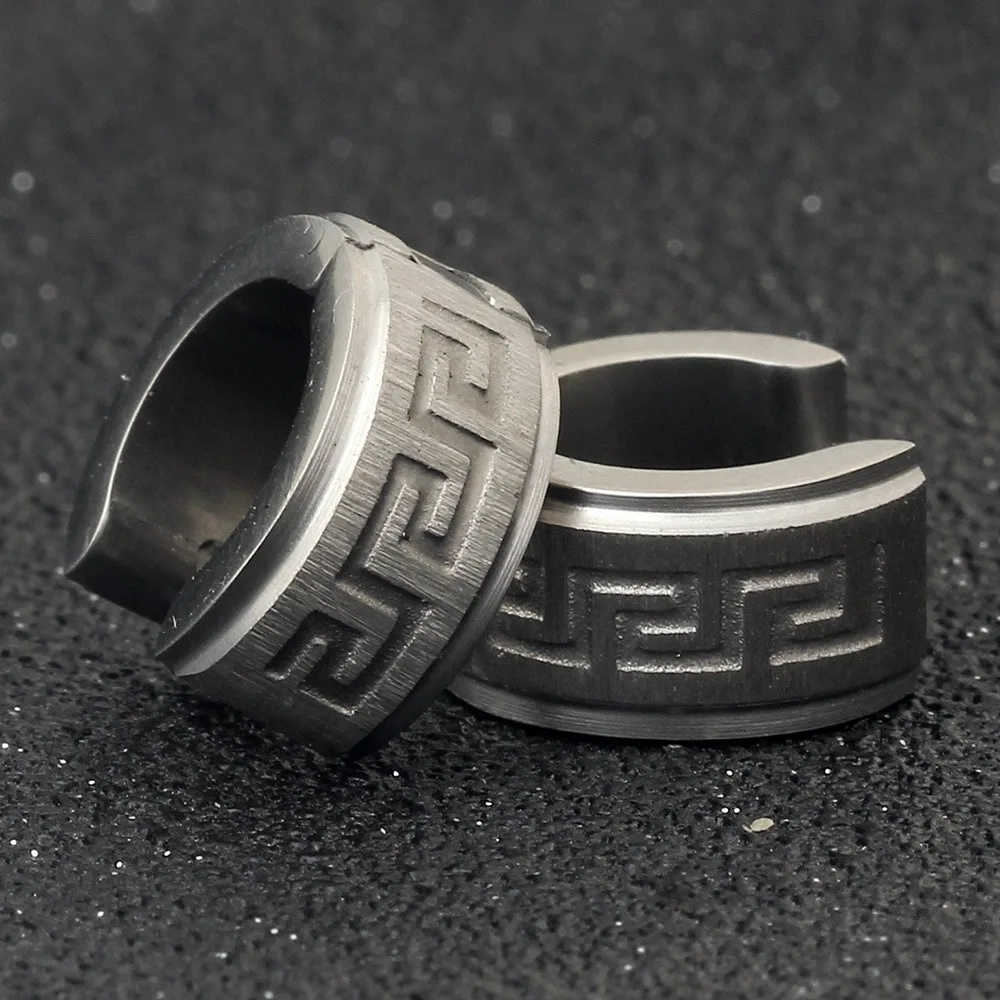 Cinmo Jewelry Korean Fashion Stainless Steel Earring Trendy Wholesale Luxury Clip On Earrings For Men Women