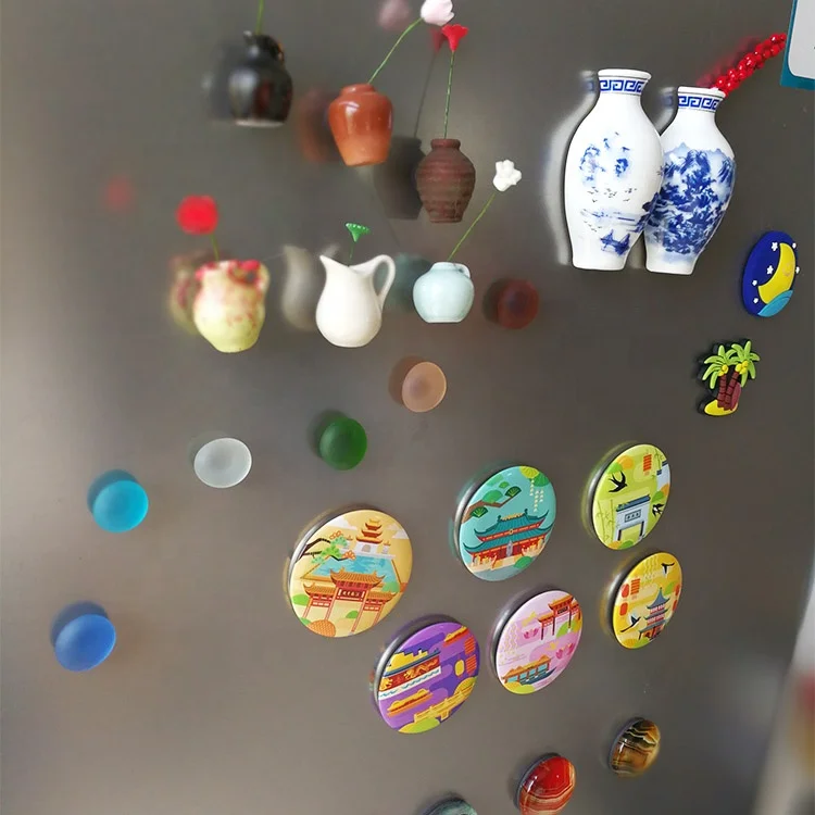 Promotional Picture Fridge Magnet Customised Souvenir Magnetic Stickers Epoxy Metal Glass Paper Tinplate PVC Photo Magnets