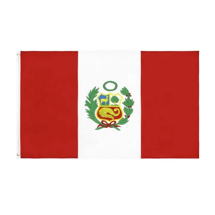 Wholesale Outdoor All Countries and Regions Customized 3x5FT Outdoor Factory Peru Flag