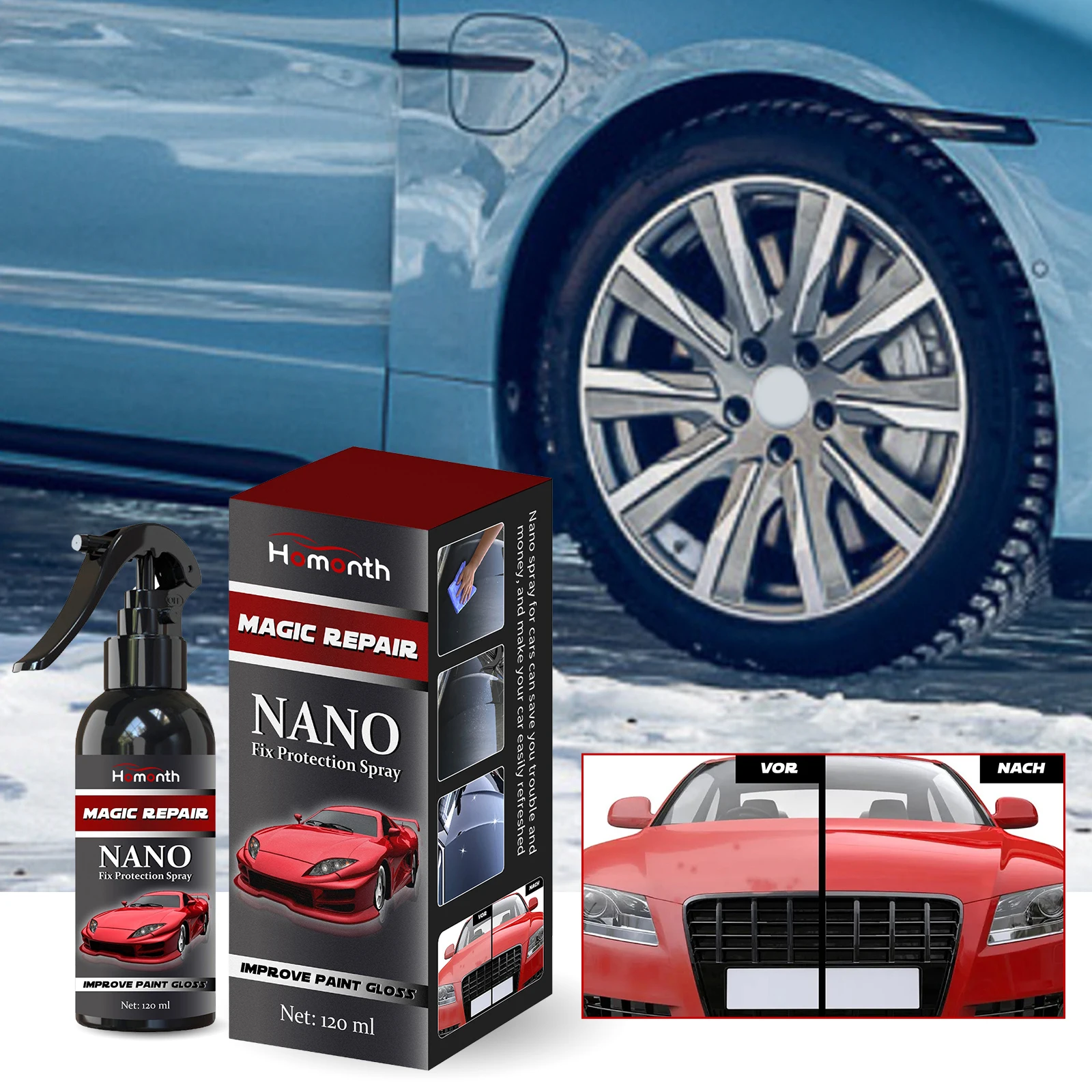 Homonth OEM&ODM Car Nano Coating Waterproof Car Nano Ceramic Coating Sustainable Nano Car Coating