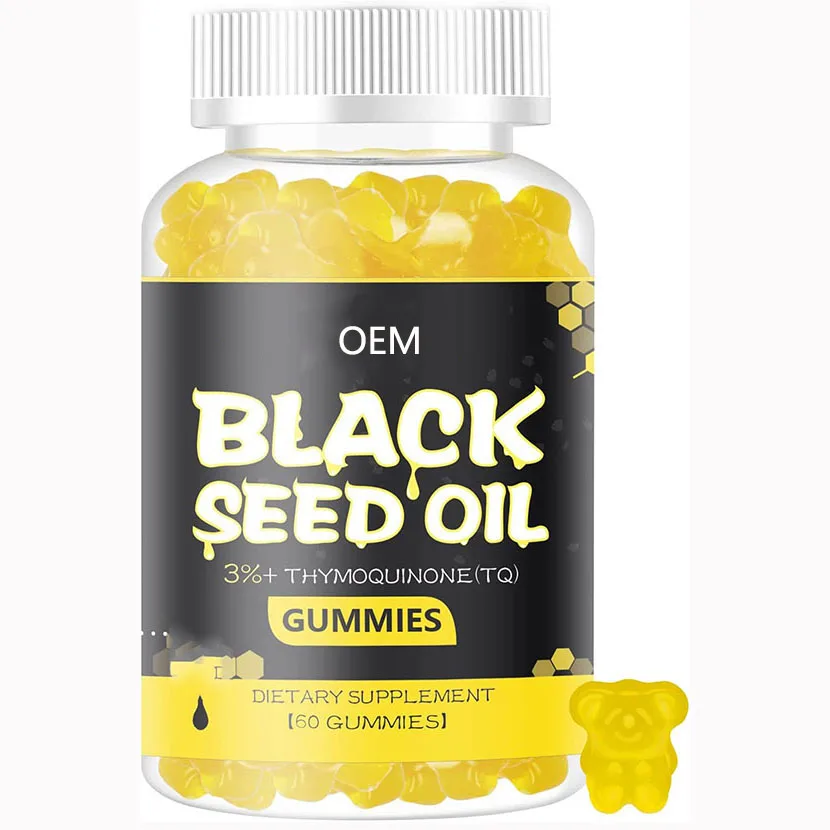Factory Supply OEM Custom Private Label Ethiopia Black Seed Oil Gummies Vitamins for Adults Not for Pregnant Women