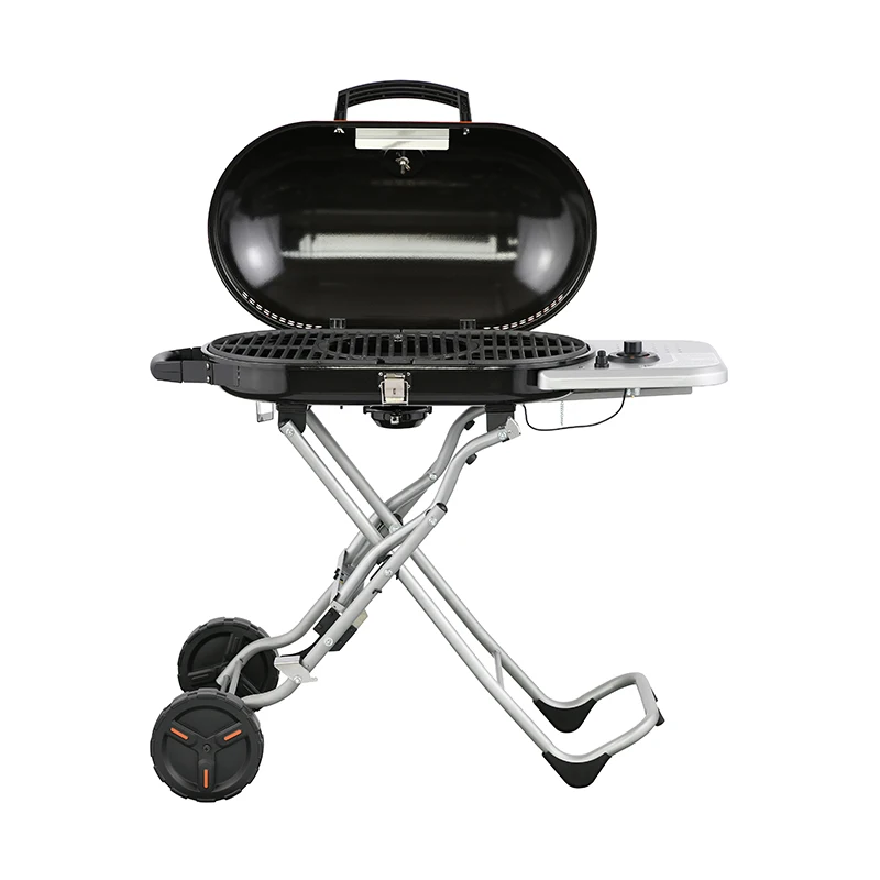 Outdoor Camping Stainless Steel Gas Barbecue Grill 5-People Easily Cleaned Adjustable & Coated Metal for Food Commercial Buyers