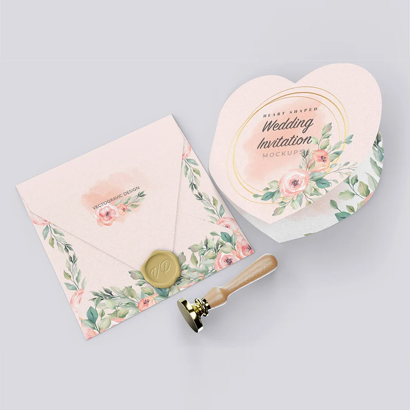 Custom Luxury Printing Bride Groom Paper Invitation Marriage Wedding Card With Envelope