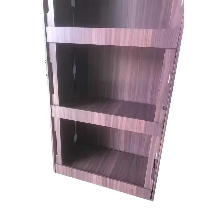 4-Tier MDF Wood  Wine & Beverage Display Rack Floor Stand Shelf for Store Use in Supermarkets Shopping Malls