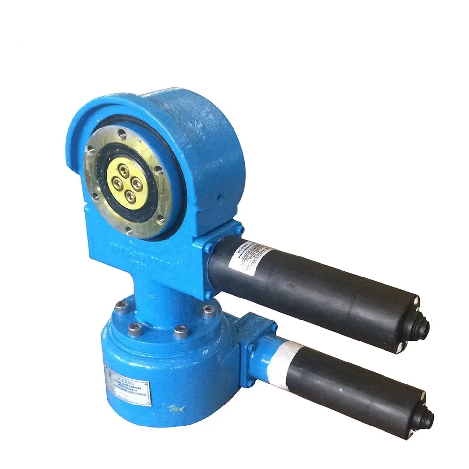 dual axis worm drive 24VDC motor Solar Tracker slewing drive slew bearing  gear  reducer