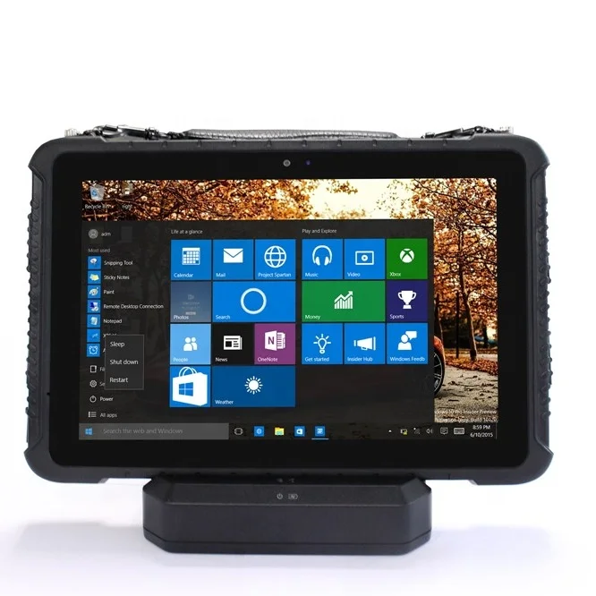 Industrial Rugged waterproof touchscreen 10 inch 4G tablet Barcode Fingerprint Rugged PDA 4GB 64GB For Windows 10