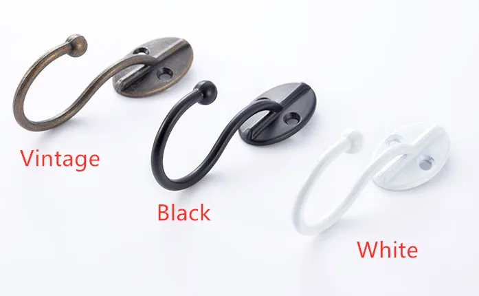 10-Pack Rustic Vintage Wall Mount Screw In Coat Clothes Towel Robe Hat Key Bag Holder Hange Hook