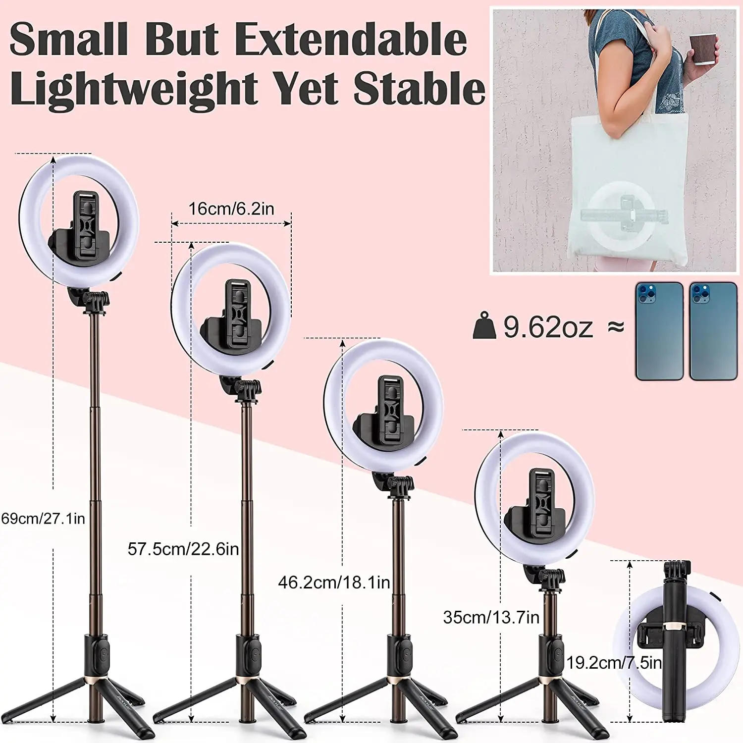 China Wholesale Vertical Ring Light Flexible Live With Tripod Portable LED Video Light