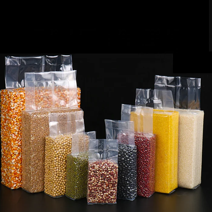 Custom Design Plastic 1kg 2kg 5kg 10kg Flour Packing Basmati Vacuum jasmine rice package With Handle